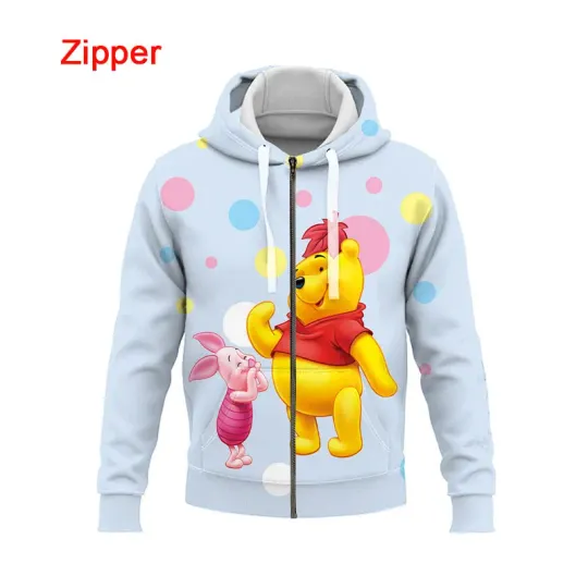 Disney Winnie the Pooh and Piglet 3D Zip Hoodie