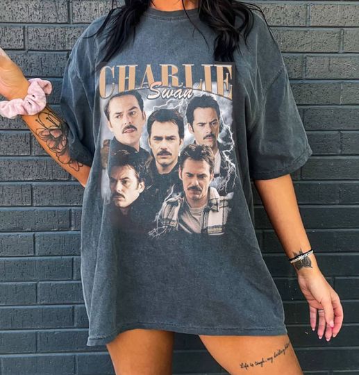 Charlie Swan Vintage 90's Tee, Billy Burke Fan Made Tee, Team Charlie Tee