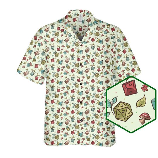 Discover DnD  Shirt, DnD Dice Natural Hawaiian Shirt