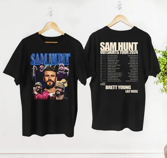 Discover Sam Hunt 2024 Concert Shirt, 2024 Outskirts Tour Sam Hunt T-Shirt