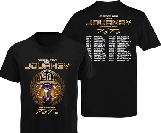 Discover Journey 2024 Freedom Tour 50th Anniversary Concert T-Shirt