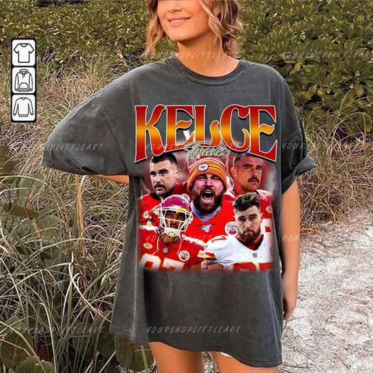 Discover Vintage Travis Kelce 90s Graphic Style Shirt, Kelce Shirt