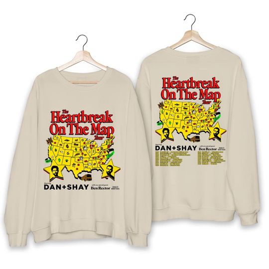 Discover Dan And Shay Tour Heartbreak On The Map 2024 Sweatshirt