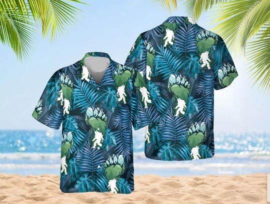 Discover Sasquatch Hawaii Shirt, Hawaiian Shirt, Sasquatch Surfing Shirt