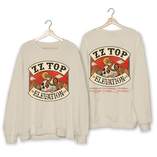 Discover ZZ Top The Elevation Tour 2024 Shirt, ZZ Top Band Fan Sweatshirt