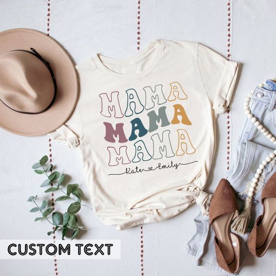 Custom Mom Shirt With Kids Names, Mothers Day Gift, Mama Shirt, Gift For Mom