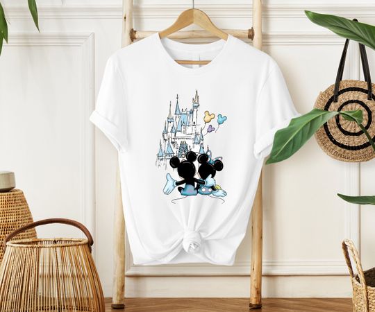 Discover Minnie And Mickey Disney Castle Shirt