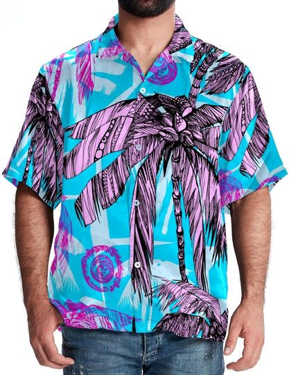 Purple Coconut Tree Hawaiian Shirts
