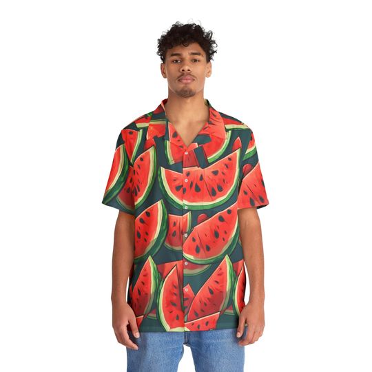 Men's Hawaiian Shirt - Watermelon Design
