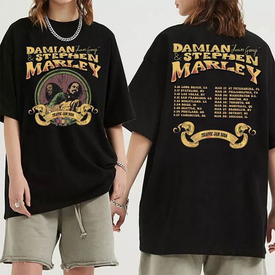 Discover Damian + Stephen Marley Traffic Jam Tour 2024 Shirt