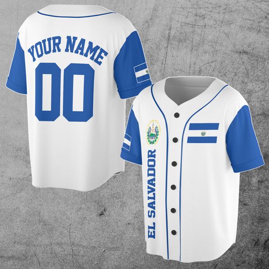 Discover Personalized Name Number El Salvador Baseball Jersey