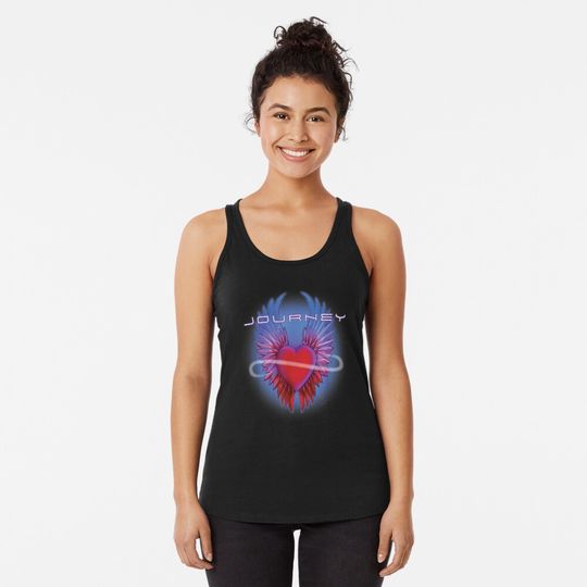 Journey Band Infinity Winged Heart Racerback Tank Top