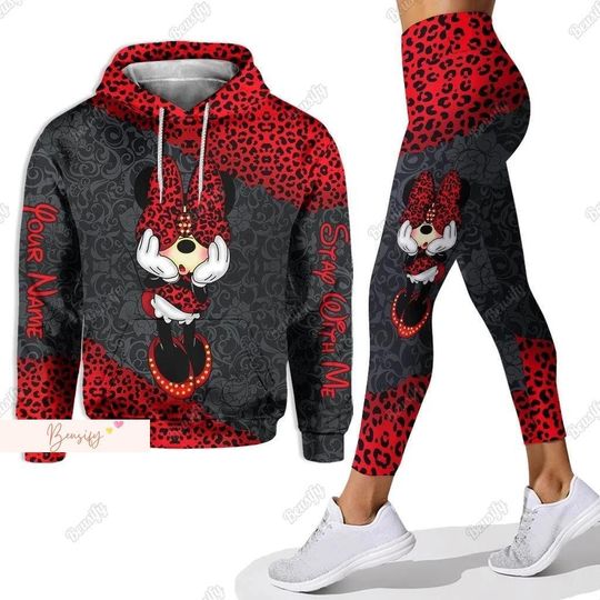 Cute Minnie Hoodie, Disney Minnie Leggings, Minnie Hoodie, Minnie Workout Leggings