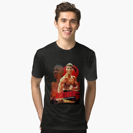 For Men Women Kickboxer Halloween Tri-blend T-Shirt