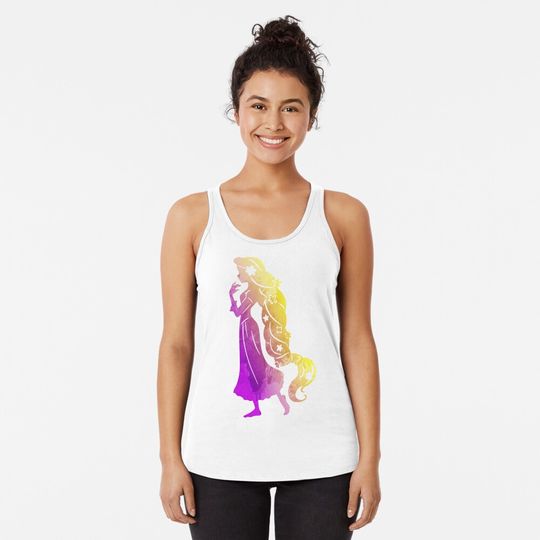 Princess Inspired Silhouette Racerback Tank Top