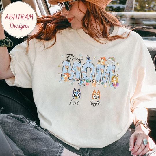 Personalized BlueyDad Mom Shirt, BlueyDad Bingo Mom Shirt, Custom Name BlueyDad