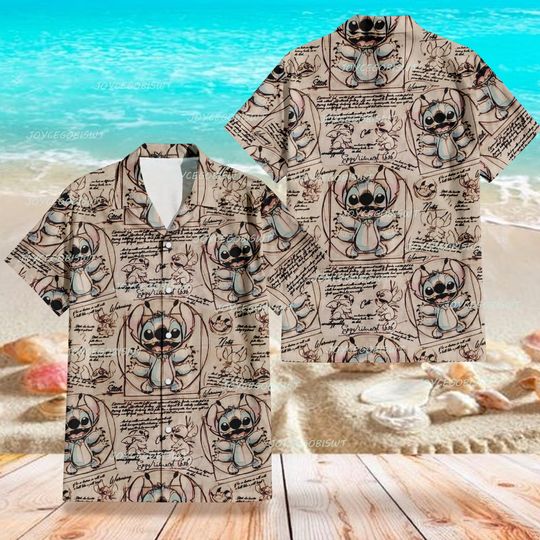 Discover Stitch Hawaiian Shirt, Stitch Aloha Button Shirt, Disney Hawaiian Shirt