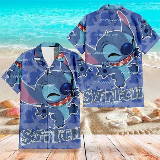 Stitch Hawaiian Shirt, Stitch Aloha Button Shirt, Disney Hawaiian Shirt