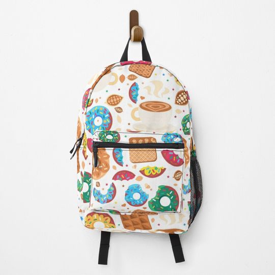 Discover Doughnut pattern clothing Backpack