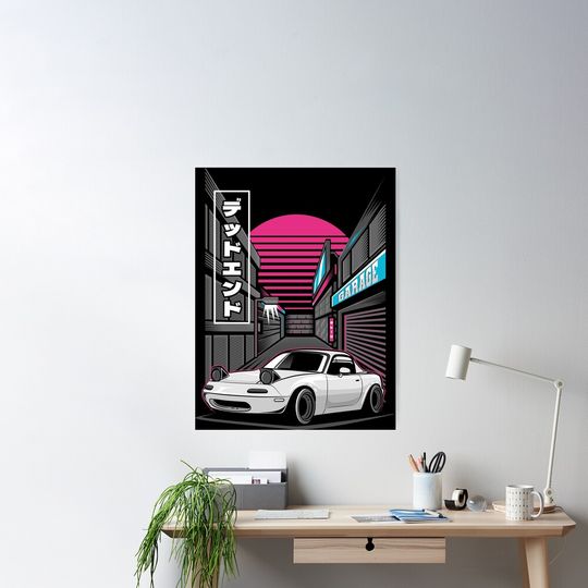 Discover miata japanese street Poster