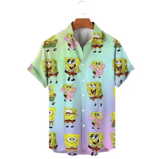 Funny Cute Emotions of Spongebob Hawaiian Shirt