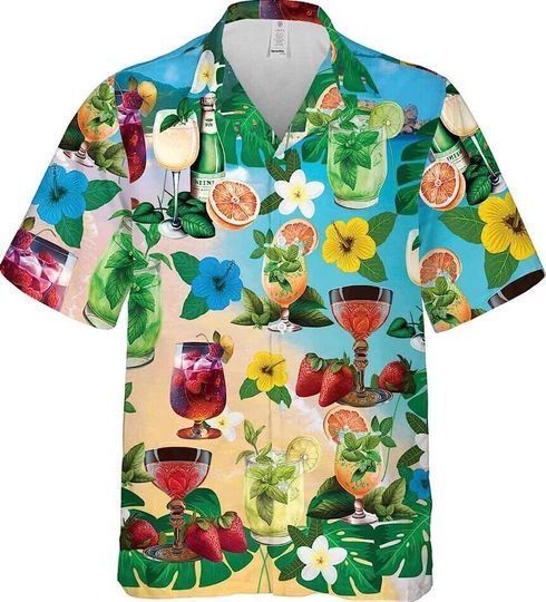 Discover Cocktail Hawaiian Shirt,Aloha Hawaii Shirt,Gift For Summer Holidays