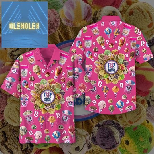 Ice Cream Hawaiian Shirt, Ice Cream Button Shirt, Ice Cream Shirt, Summer Shirt