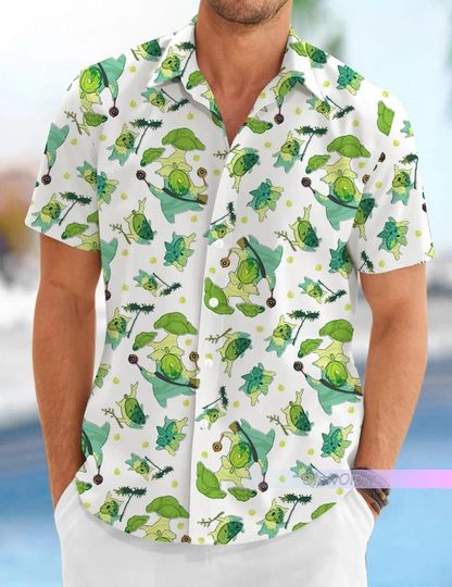 Legend Of Zelda Korok Summer Hawaiian Shirt, Zelda Majora And Korok Hawaiian Shirt