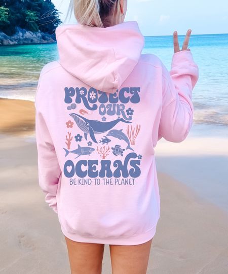 Protect Our Oceans Hoodie, Whale Hoodie, Save The Ocean, Respect The Locals Hoodie