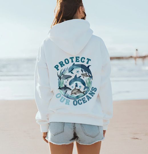 Protect Our Oceans Hoodie. Respect The Locals Hoodie, Save The Ocean Hoodie