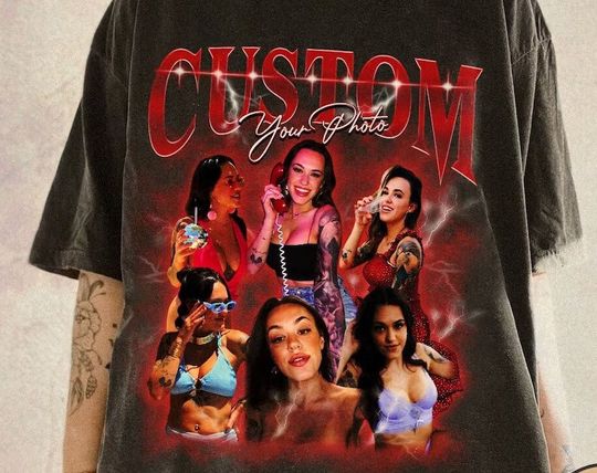 Discover Custom Bootleg Rap Tee, Custom Photo - Vintage Graphic 90s Tshirt