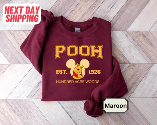 Discover Winnie the Pooh Sweatshirt, Vintage Hundred Acre Woods, Honey Co Sweatshirt