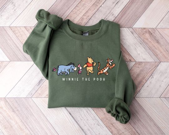 Winnie The Pooh And Friends Sweatshirt, Cute Vintage Winnie The Pooh Sweatshirt