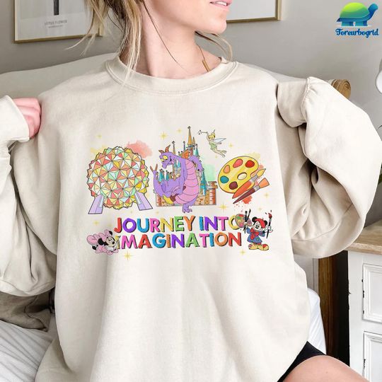 Discover Disney Vintage Figment Journey Into Imagination Epcot Sweatshirt