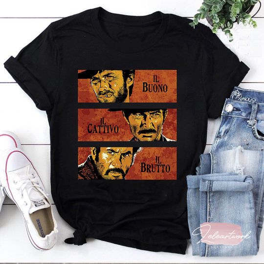 The Good The Bad And The Ugly Clint Eastwood Movie T-Shirt