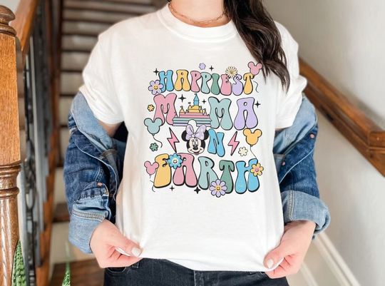 Happiest Mama On Earth Minnie Mouse shirt, Gift for Mom