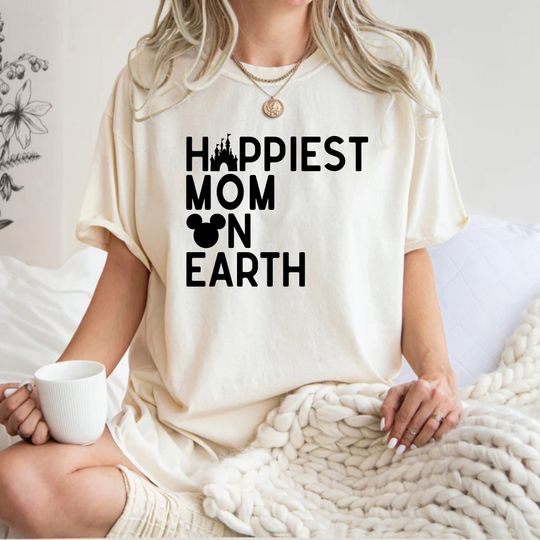 Discover Disney Happiest Mom On Earth Shirt, Custom Disney Mom Shirt
