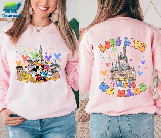 Disney Mickey And Friends Magic Castle Double Sided Sweatshirt