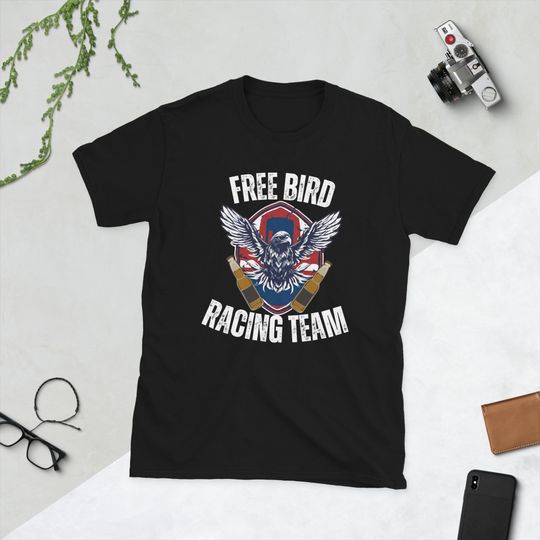 Free bird racing team funny printed tshirt