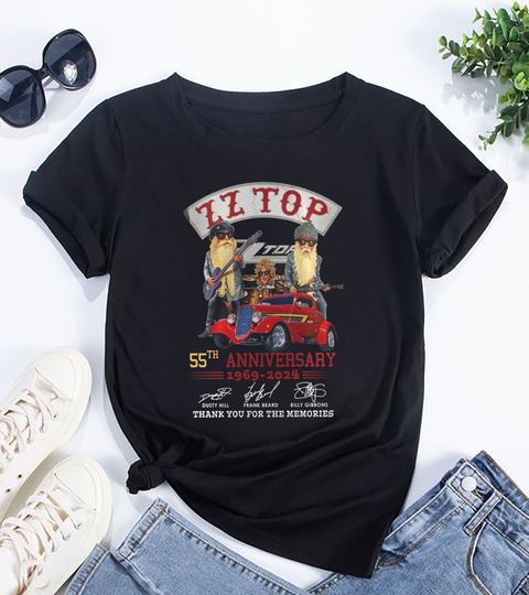 Discover ZZ Top 55th Anniversary Shirt, ZZ Top Rock Band Shirt