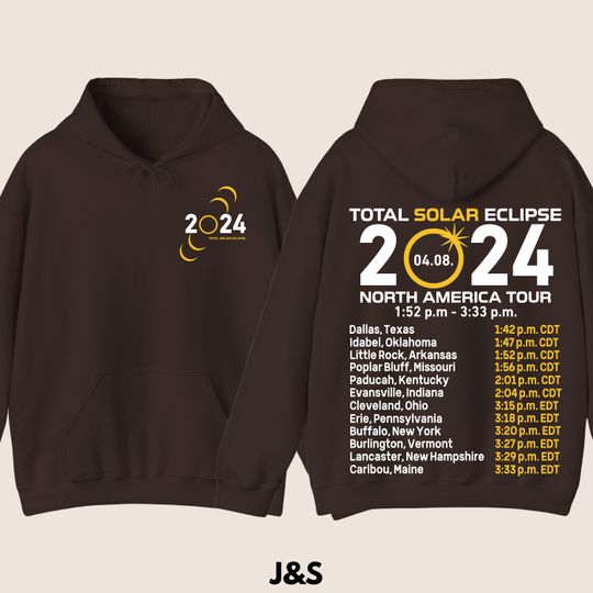 Total Solar Eclipse Twice In A Lifetime 2024 Hoodie