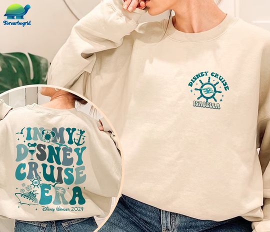 Discover Personalized Disney Mickey Minnie In My Disneycruise Era Double Sided Sweatshirt
