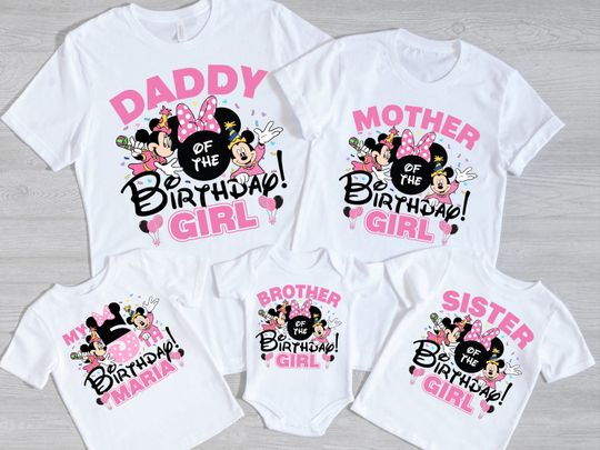 Minnie Birthday Shirt, Custom Minnie Mouse Shirt, Disney Family Matching Shirt