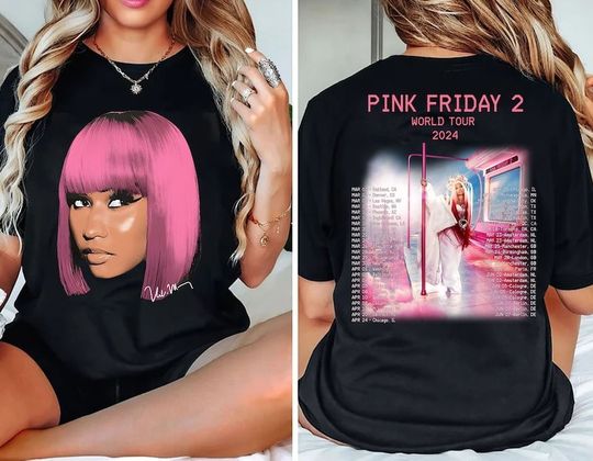Nicki Minaj 2 Sides Shirt, Nicki Minaj Pink Friday 2 Tour Shirt