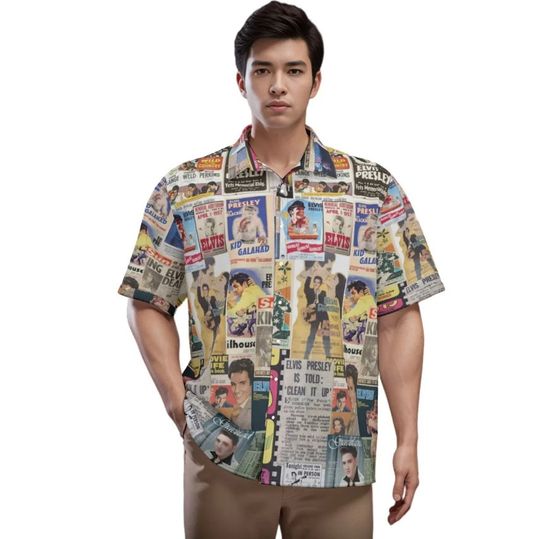 Elvis Presley Hawaiian Shirt, Elvis Presley Men's Shirt, Elvis Presley Summer Shirt