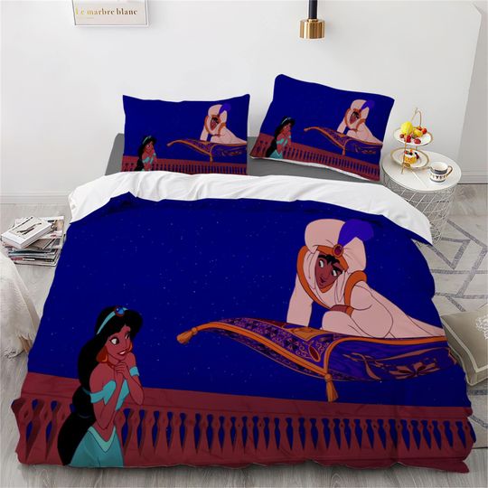 Princess Jasmine Bedding Set, Aladdin Bedding Set, Bedding Set
