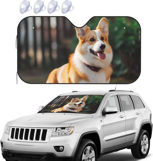 Corgi Car Sunshade, Corgi Lovers Gifts