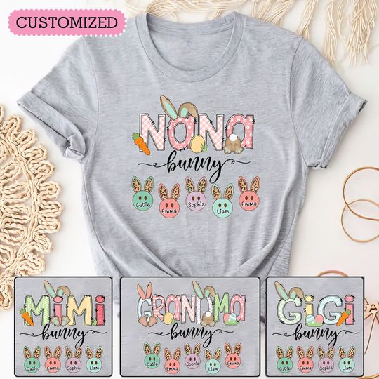 Discover Custom Bunny style Family T-shirt