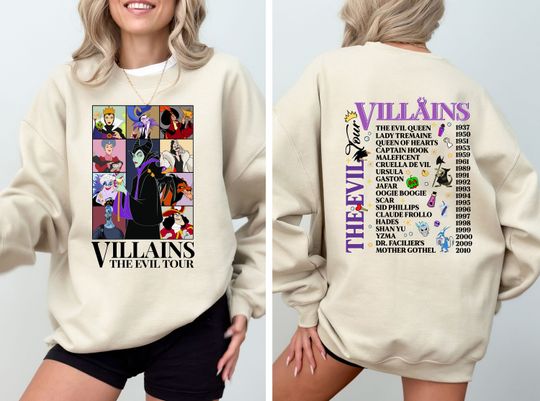Discover Disney Villains The Evil Tour Sweatshirt