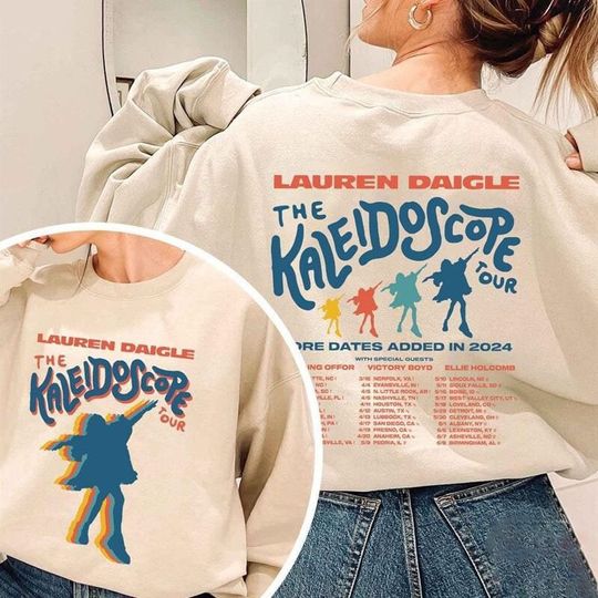 Discover Vintage Lauren Daigle Shirt, The Kaleidoscope Tour Sweatshirt